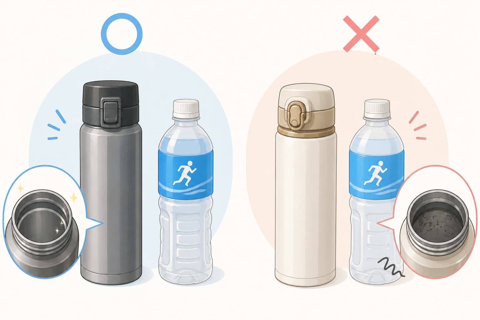 水筒にスポーツドリンクはOK？ 買ってから長く使える水筒。